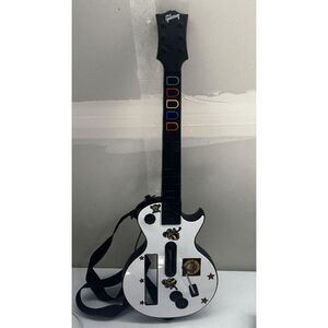 Nintendo Wii Guitar Hero Gibson Les Paul Red Octane W/ Strap 95125-805 White
